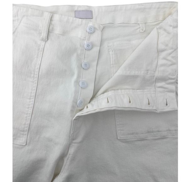 MOTHER Patch Pocket‎ Private Ankle Fray Jeans in Fairest of Them All Size 33 - Picture 6 of 11